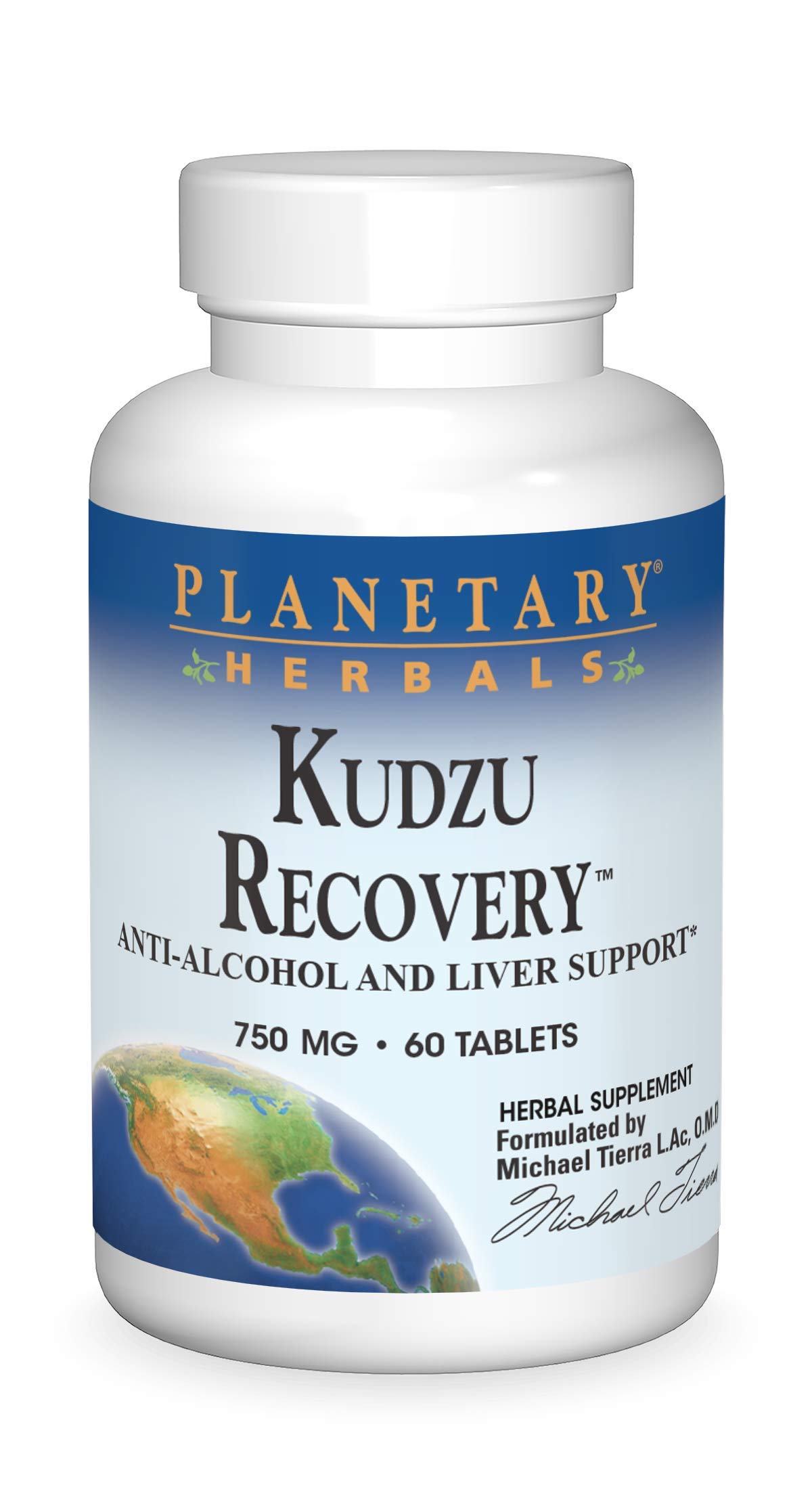 Planetary Herbals Kudzu Recovery 750mg - with Calcium - 60 Tablets