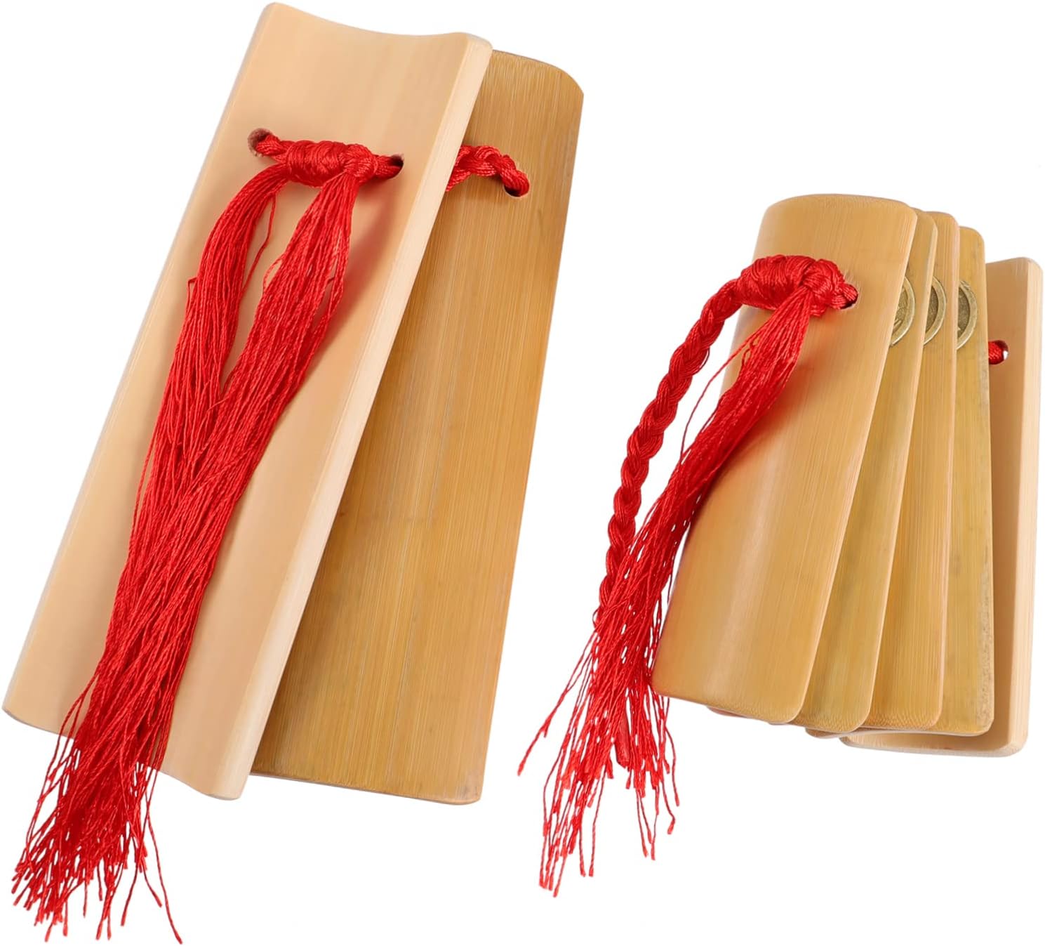 Xmas Chinese Kuaiban Bamboo Castanets for Adults, 1 Pair