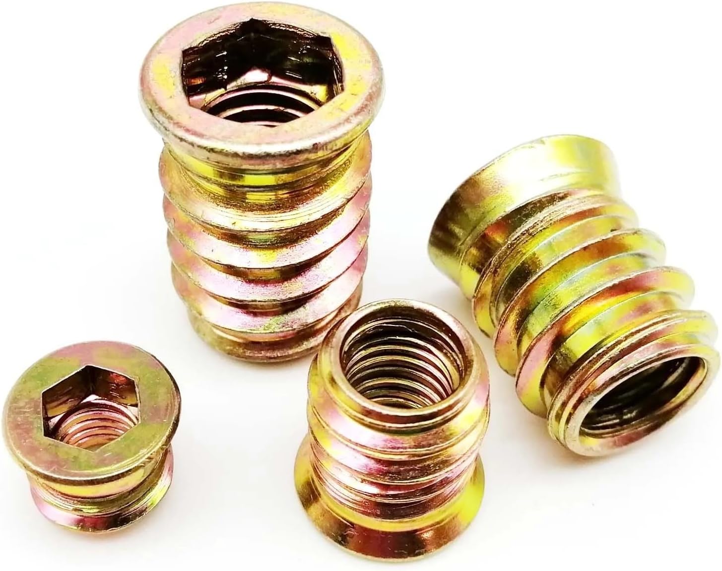 M6 M8 M10 Carbon Steel Hexagon Hex Socket Allen Head Threaded Embedded Insert Nut E-Nut 5/10/20Pcs(20pcs M6x13)