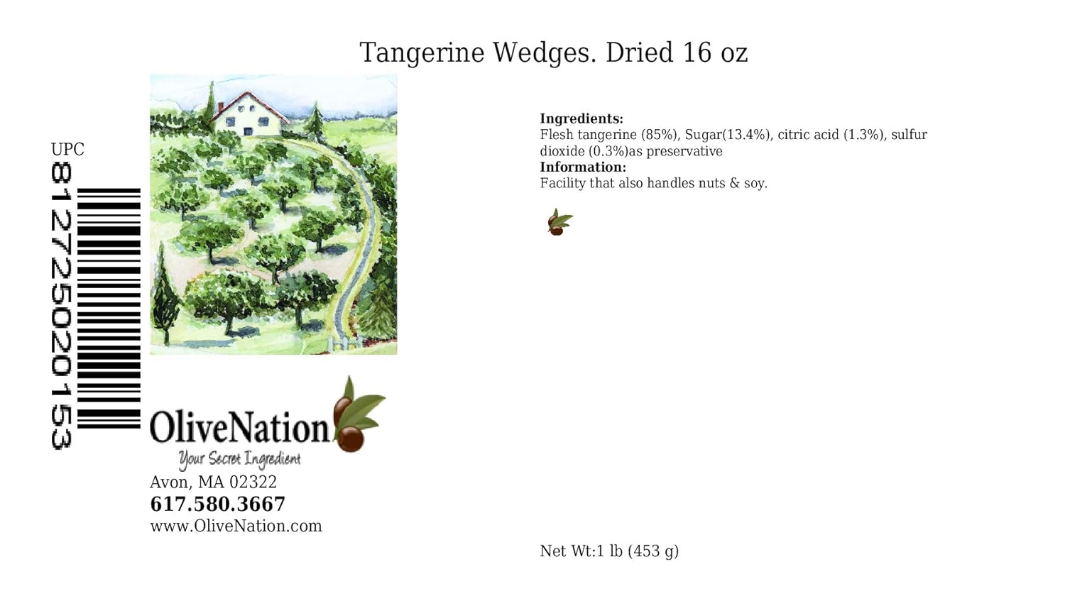 Dried Mandarin Orange Slices, OliveNation Dried Tangerine Wedges, Healthy Gourmet Fruit Snack High in Vitamin C- 16 ounces - Image 2