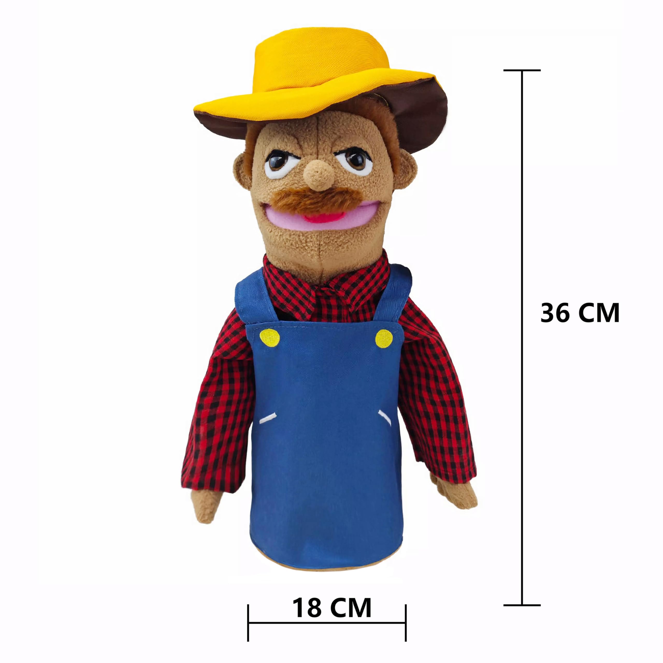 LOMTRATS Theater Hand Puppets for kids,Includes Teacher, policeman, farmer, pirate, detective - Image 2
