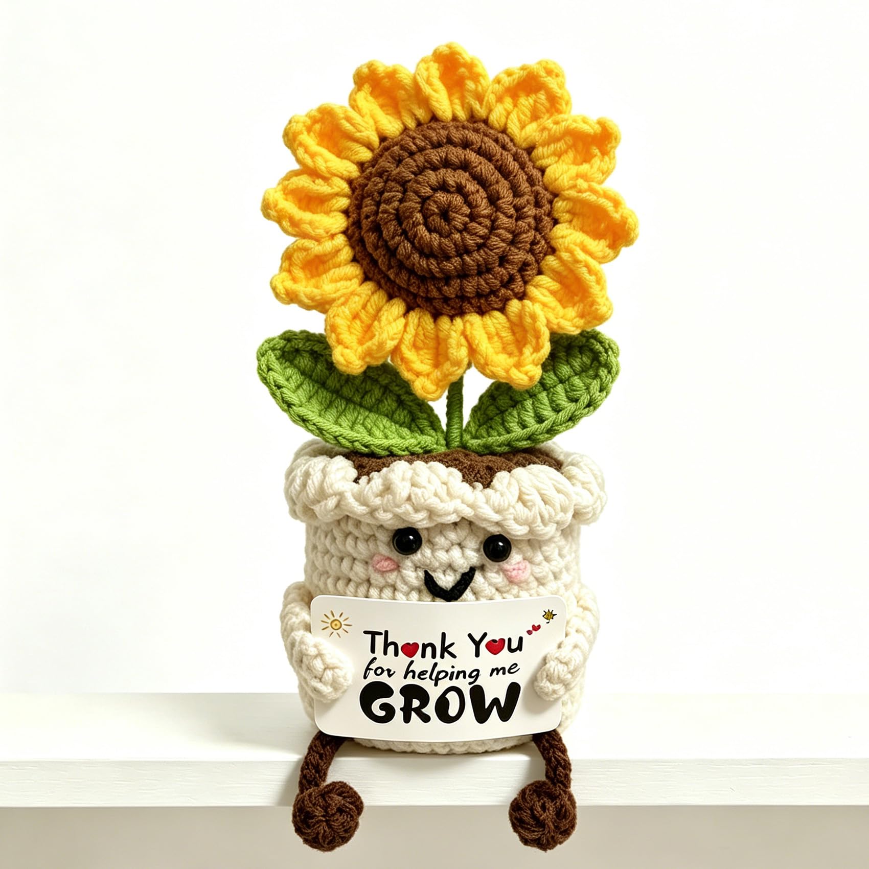 Thank You Gifts for Women, Cute Teacher Gifts - Positive Crochet Sunflower