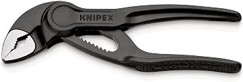 Knipex Cobra XS Pipe Wrench and Water Pump Pliers grey atramentized, embossed, rough surface 100 mm (self-service card/blister) 87 00 100 BK