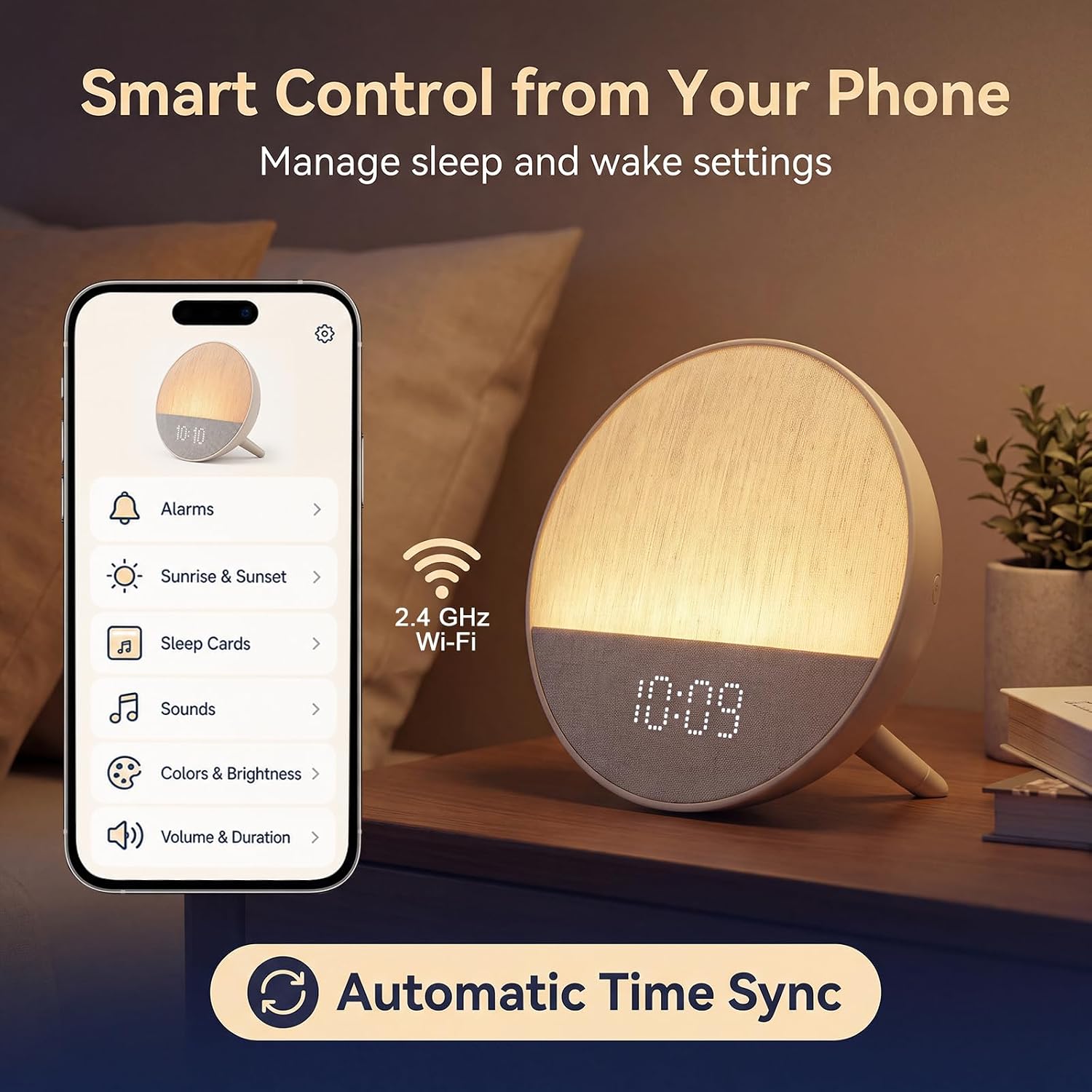 Alarm Clock with Sunrise and Sunset Simulation - Sunrise Alarm Clocks for Bedrooms