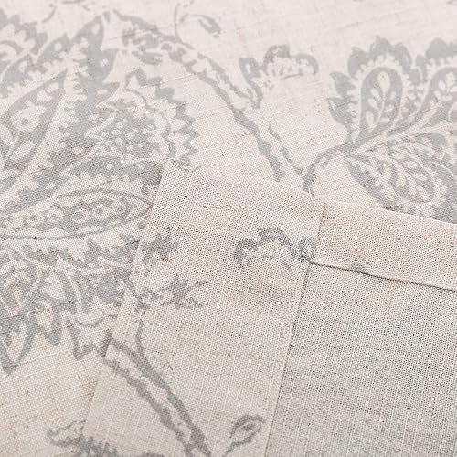 Miniatura 6 de jinchan Cenefa floral para ventanas, cenefa de cocina, cenefa de ventana con diseño de cachemira, cortina de ventana pequeña, cenefa de ventana de