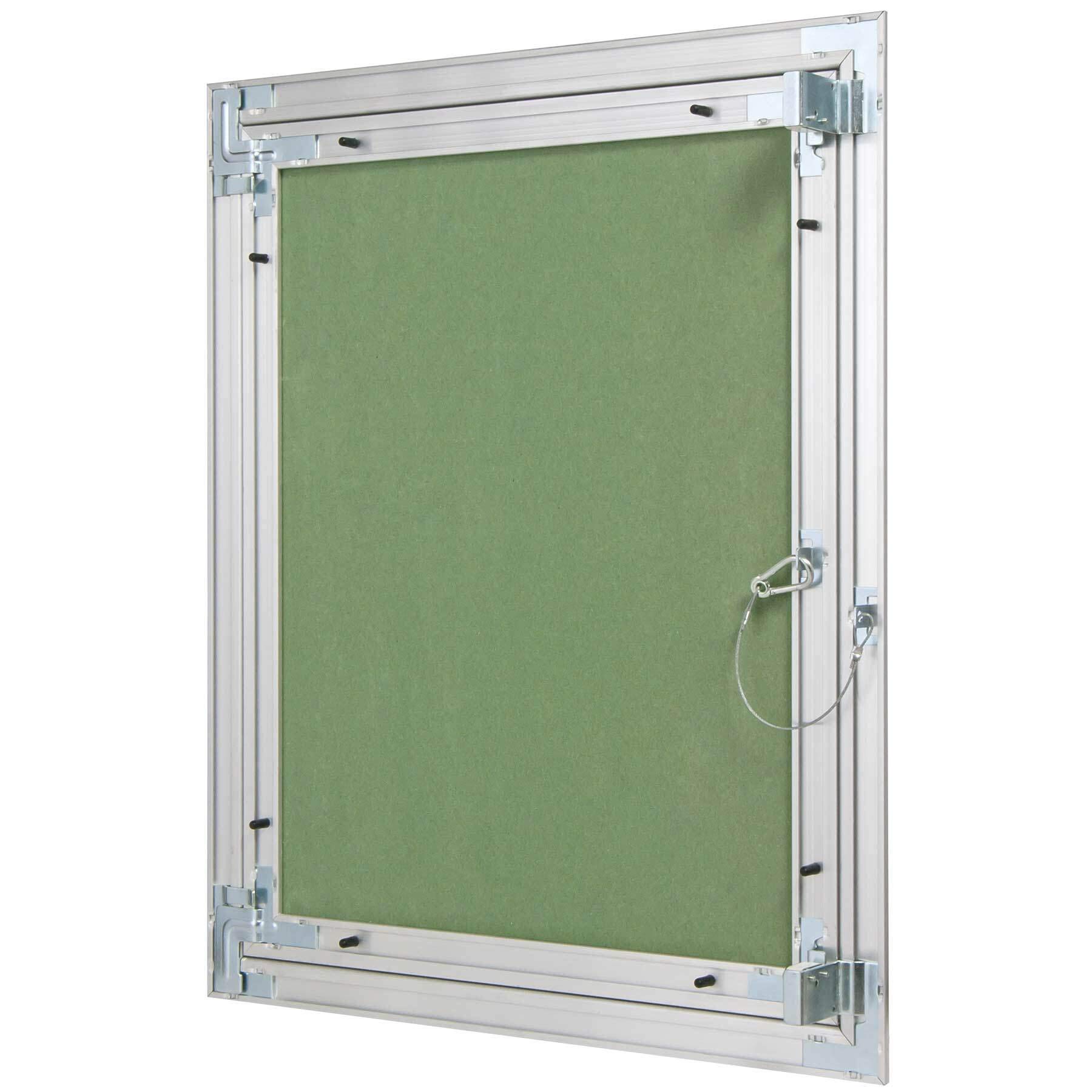 Revisionsklappe Trockenbau 400 x 500 mm – Revisionstür - Wartungsklappe mit 12,5 mm imprägnierter GK-Einlage und Druckverschluss – aus korrosionsbeständigem Aluminium – befliesbar – MW multi werkzeug