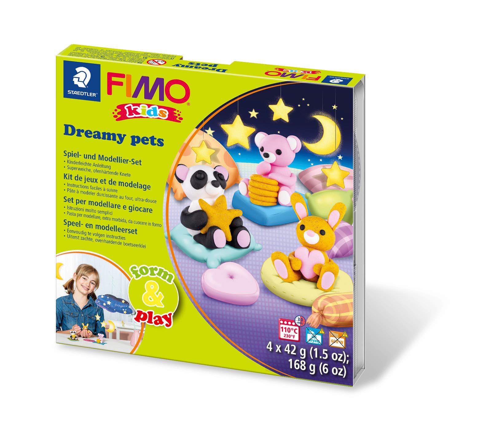 Kit de Modelage FIMO Kids Dreamy-Pets - Pâte à Modeler Douce pour Enfants