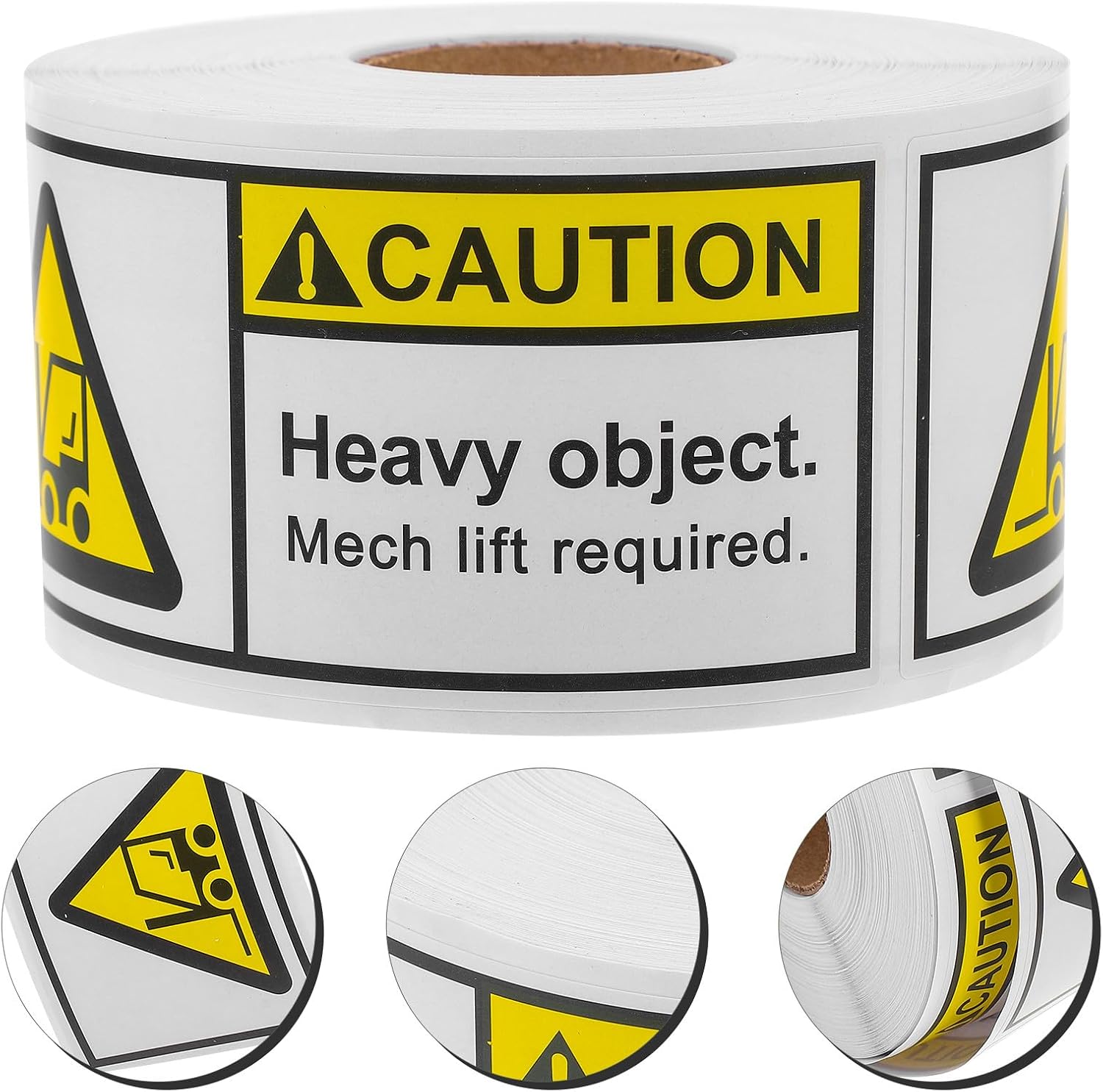 Heavy Duty Caution Labels Stickers for Moving Boxes, 60X150Mm Large Shipping Warning Stickers, Team Lift Heavy Object Labels Roll with 350 Adhesive Tags for Logistics Packaging