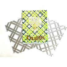 Cutting Dies Metal Stencils Scrapbooking Tools Flowers Lace Frame DIY Embossing Template for Paper Card Making Album Arts Crafts Supplies Stripes Layer-14.3x11.1cm