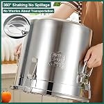 304 Stainless Steel Kitchen Airtight Canister with Lids Lock 6L/1.5 Gal | 192oz Dog Food Storage Container Small Metal Bucket for Food Storage Container Rice, Flour, Grain, Coffee Bean