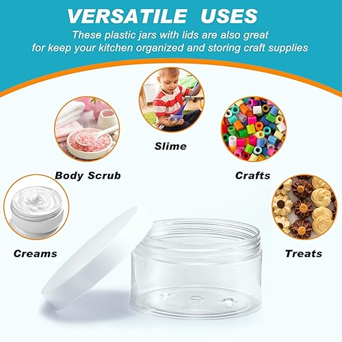 Miniatura 6 de 24 recipientes de plástico PET para cosméticos a prueba de fugas, frascos cosméticos vacíos con tapa y etiqueta, tarros de viaje de almacenamiento