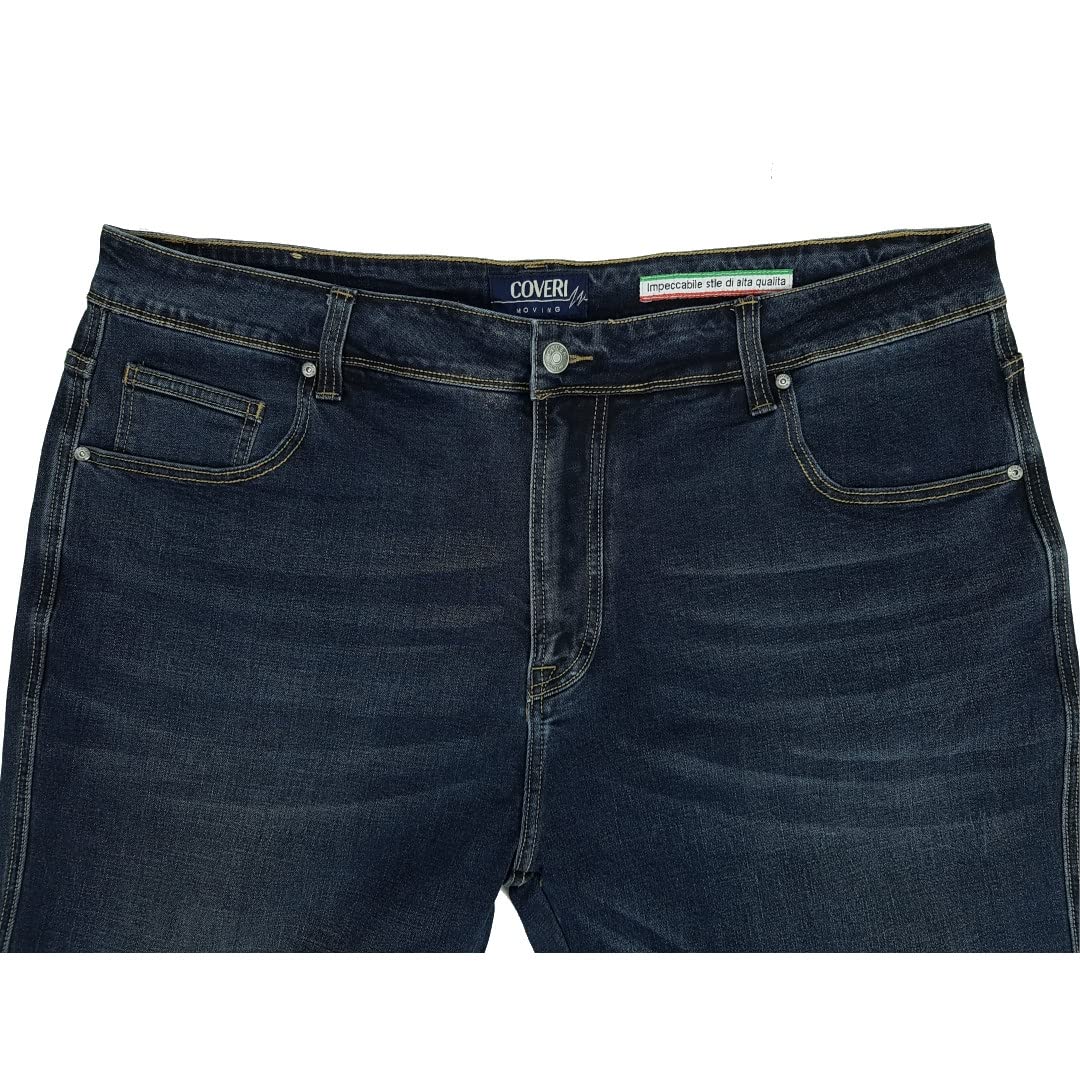 Coveri Jeans Uomo 5 Tasche Elasticizzati Taglie Forti Sportivi 60 62 64 66