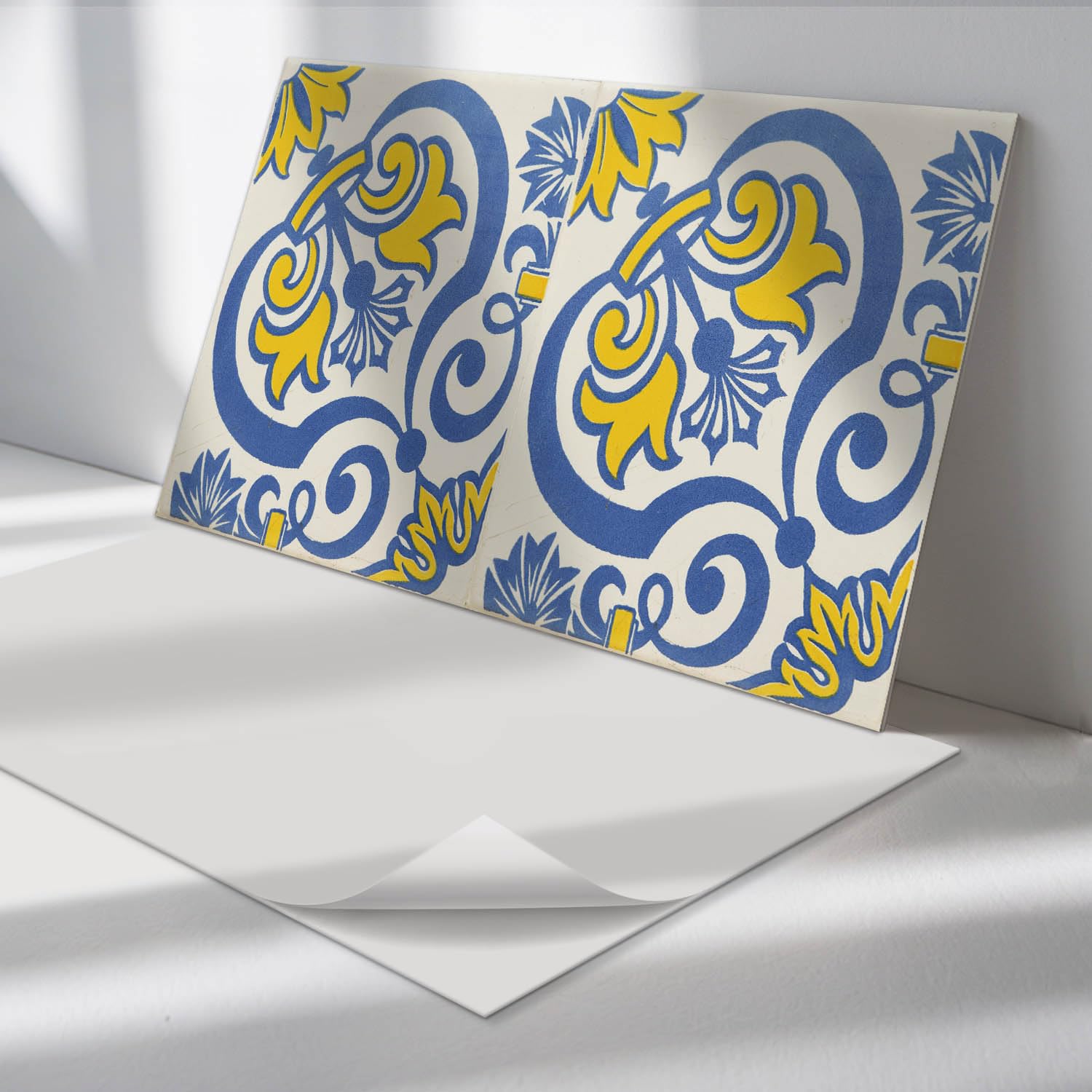 Panneaux autocollants 60x30 cm vinyle imperméable à motifs floristiques pour mur
