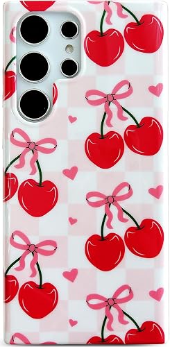 Qokey Slim Shockproof TPU Phone Case for Galaxy S22 Ultra 5G 6.8 Inches- Pink Ch
