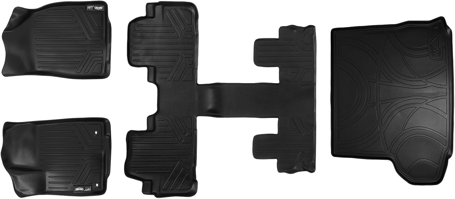 SMARTLINER Floor Mats and Cargo Liner Behind 2nd Row Set for 2014-2019 Toyota Highlander