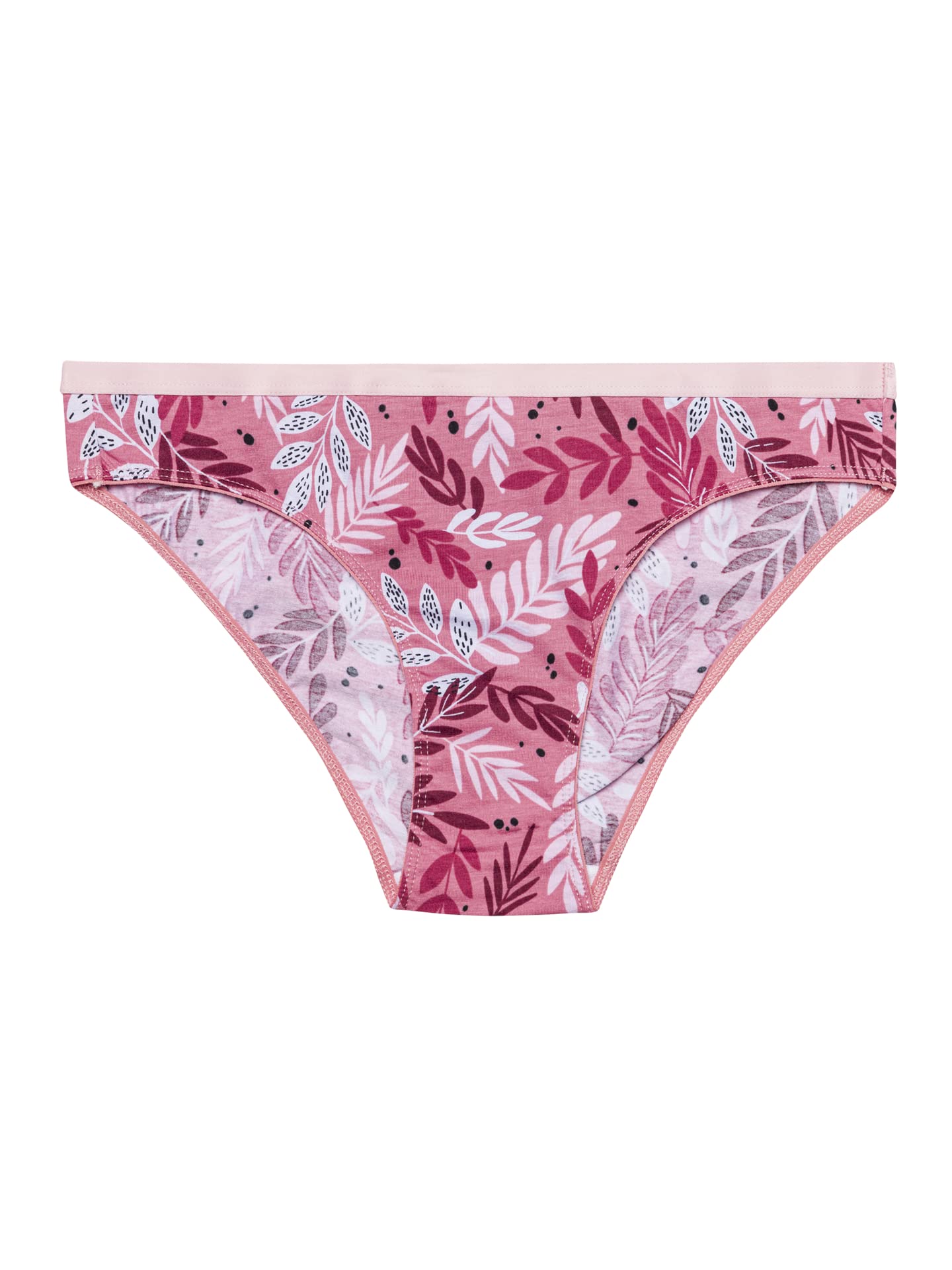 Dedoles Women's Indian Summer Leaves & Girls' Underwear Knickers Cotton Funny Designs Flowers Clouds Avocado Unicorn Party Mermaid, Design: Colour: Pink, Size: M
