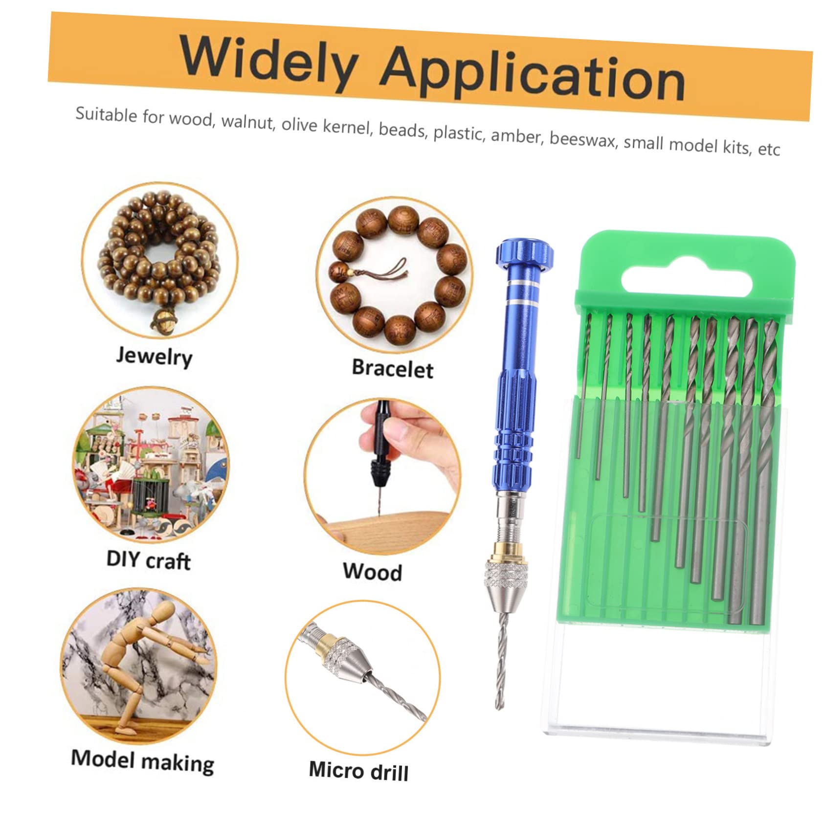STOBAZA 3 Sets Manual Drill Pin Vise Hand Drill Mini Drill Pin Vice Hand Drill for Jewelry Making Craft Drill Small Drill Bits Pin Drill Hand Drill Manual Micro Drill Bits Small Hand Drill