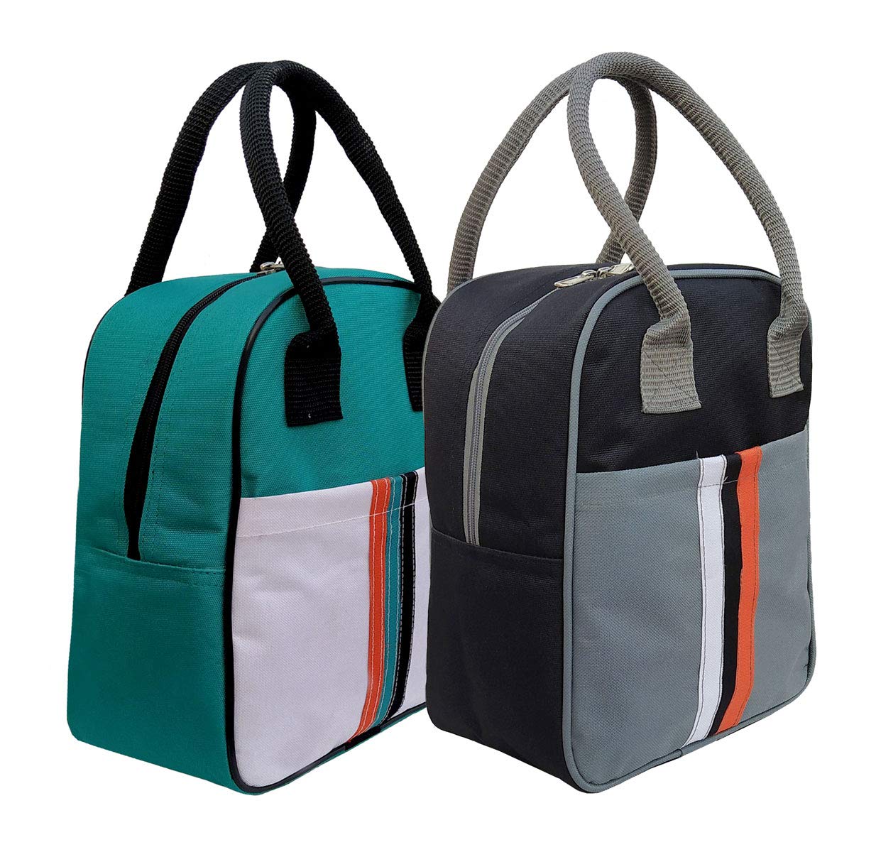Aafeen Waterproof Tiffin/Lunch Bag with Insulated for Office Women and Men- Tote Handbag with Zip- Set of 2(Sea Green,Black) (B085CGHY8T) Amazon Price History, Amazon Price Tracker