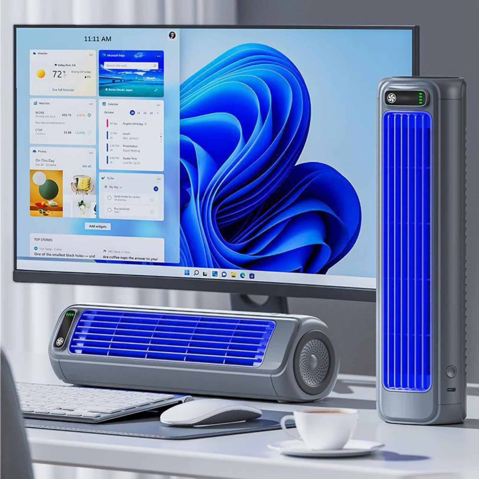 Coldeez cooling ace - Rafraichisseur d’air portable，Silencieux, longue autonomie, idéal pour une utilisation dans une chambre ou un bureau