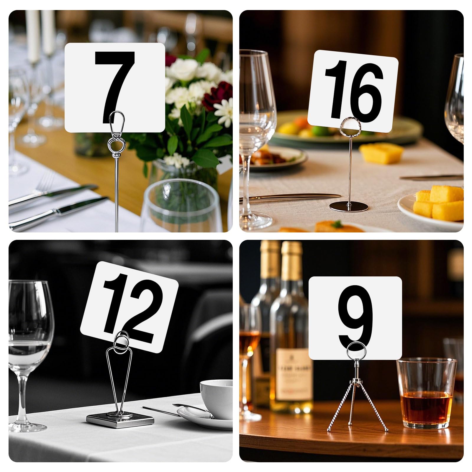 100 numeri da tavolo da 1 a 100, in plastica, double face, 10 x 9 cm, per matrimoni, ristoranti, ricevimenti, feste, anniversari, eventi