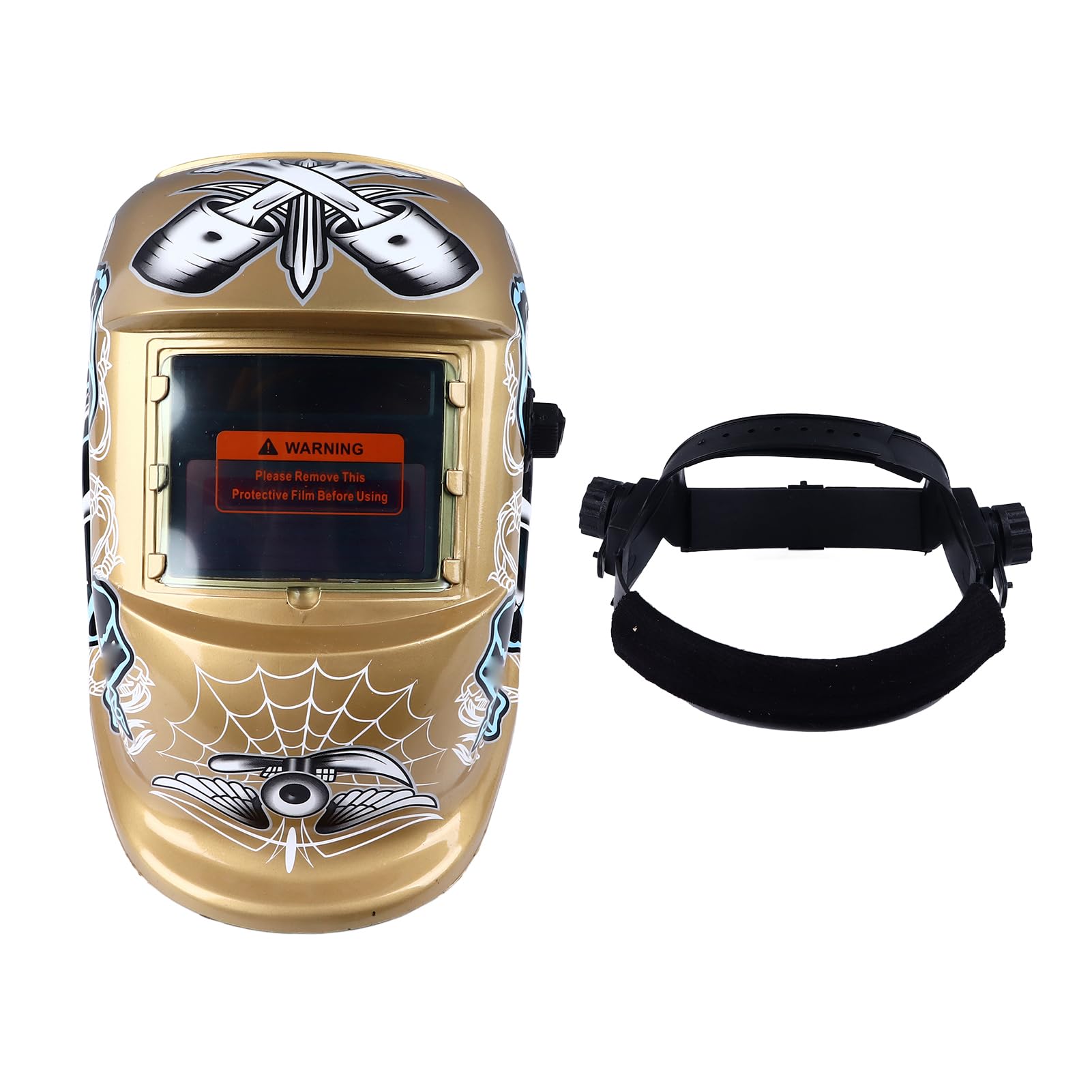 Casco per Saldatura Ad Energia Solare, Oscuramento Automatico Casco per Saldatura Portatile Regolabile con Schermo Grande 93x43mm Ampia Applicazione per il Taglio