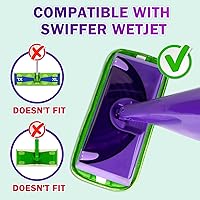 Vista 2 de Orighty Almohadillas reutilizables para trapeador compatibles con Swiffer WetJet – Recambio de microfibra lavable a máquina para limpieza del hogar