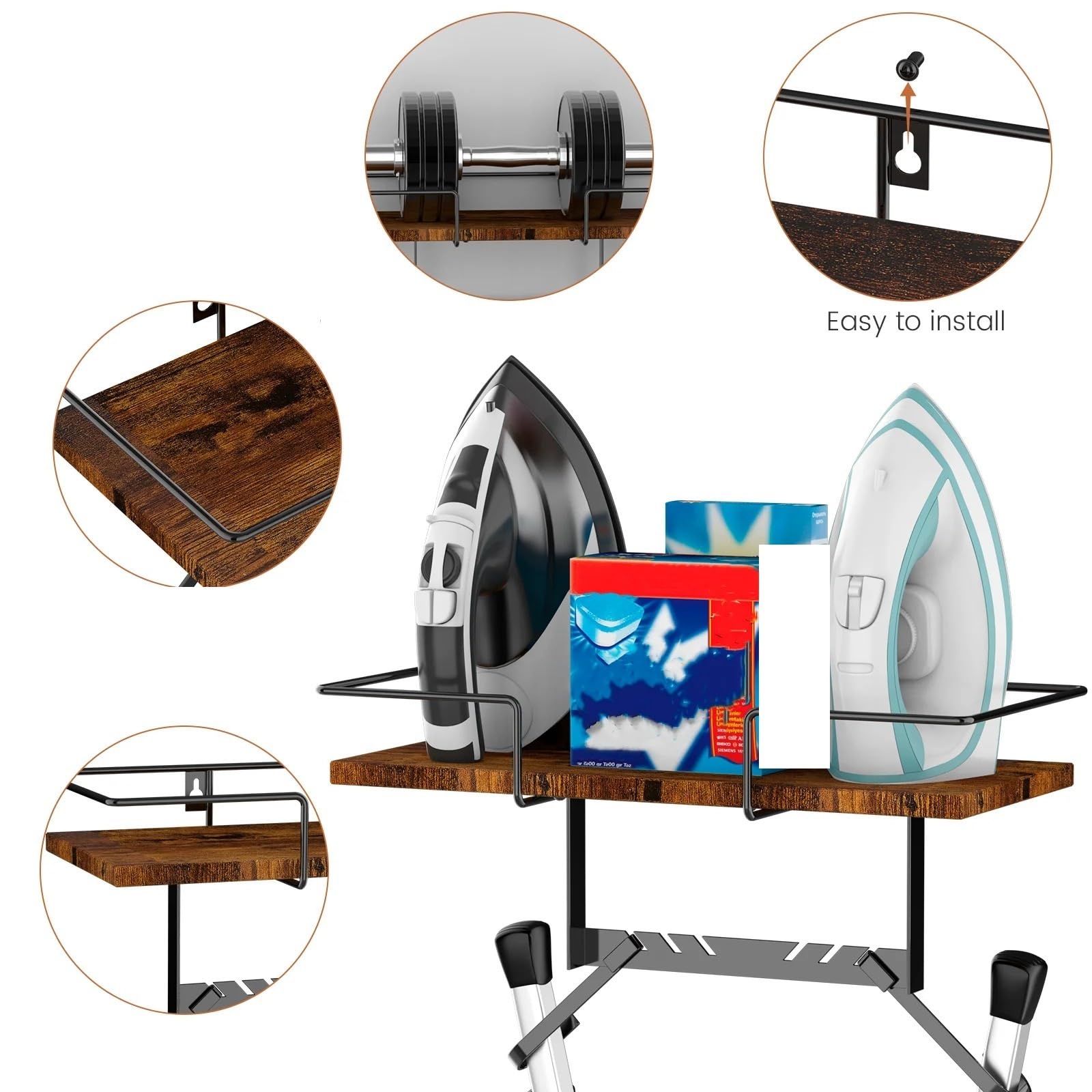 Bügelbrett-Aufhänger, Wandhalterung, Bügelbrett-Halterung, Wäschezimmer-Rack, Heim-Bügelbrett-Halter Für Schrank