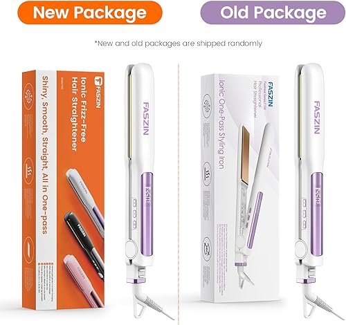 Miniatura 9 de Plancha plana de titanio de calor rápido con iones negativos para crear un estilo elegante, alisador y rizador 2 en 1, herramienta de peinado de