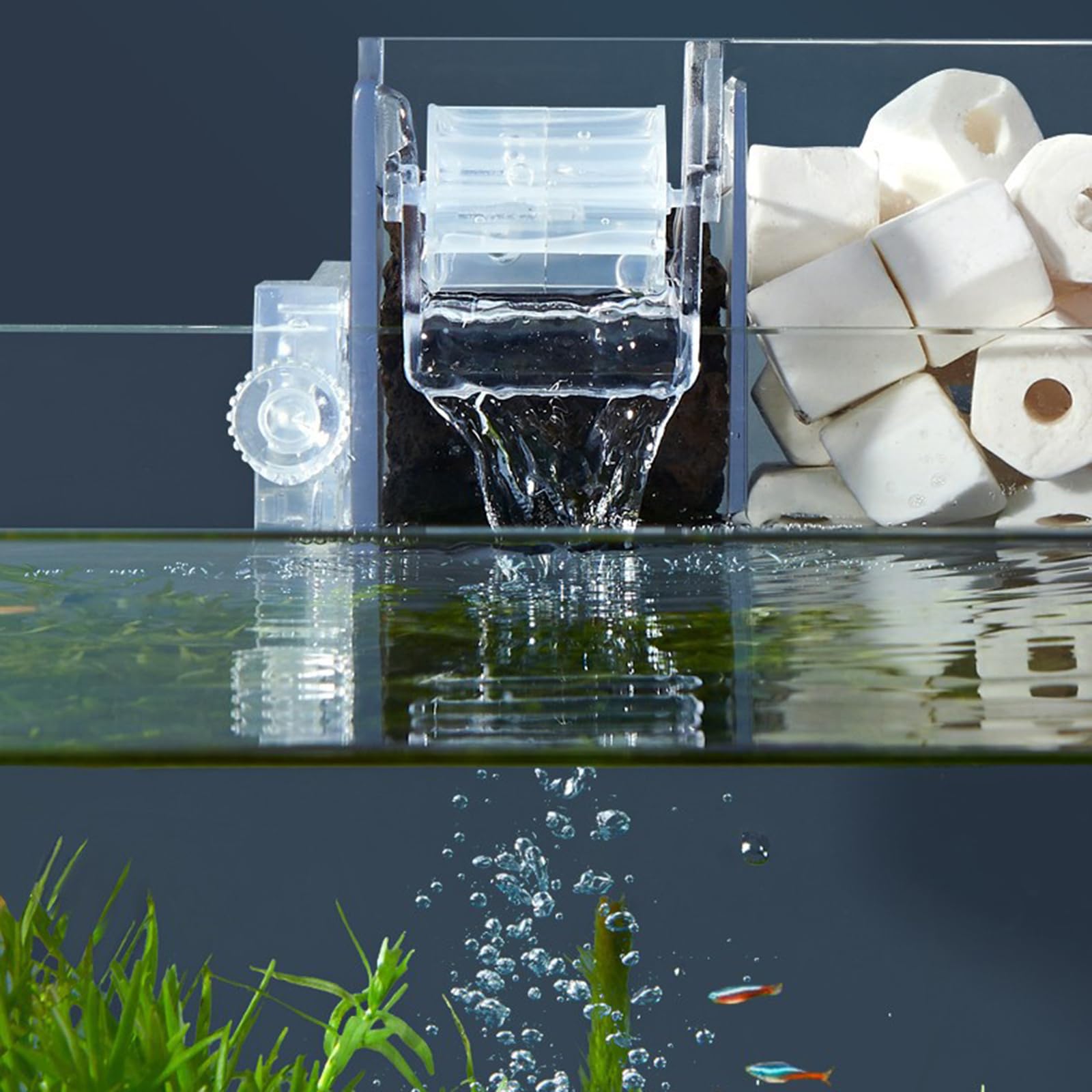 Appareil de Filtration d'aquarium Aquarium 3 en 1 Appareil de Purification d'eau Externe Appareil de Purification d'eau Mural pour Aquarium Fish-Tank Fish Bowl