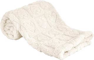 Yurhap Ultra Soft Fleece Baby Blanket Heart Checkered 30x40 Inch Cozy Throw for Newborns Toddlers Boys Girls Cream