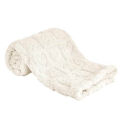 Yurhap Manta de forro polar para bebé, manta a cuadros con corazones, ultra suave y acogedora para niños y niñas, manta de recepción para cuna,