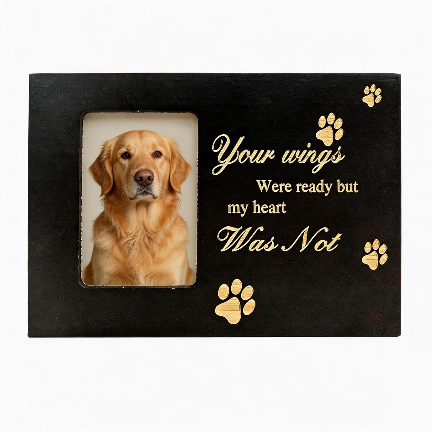 Pet Memorial Urns for Dog Cat Ashes - Perfectly Sized Wooden Cremation Urn for Cats, Small Dogs, Medium Pets with Photo Frame, Rainbow Bridge Keepsake Memory Box & Remembrance Gift