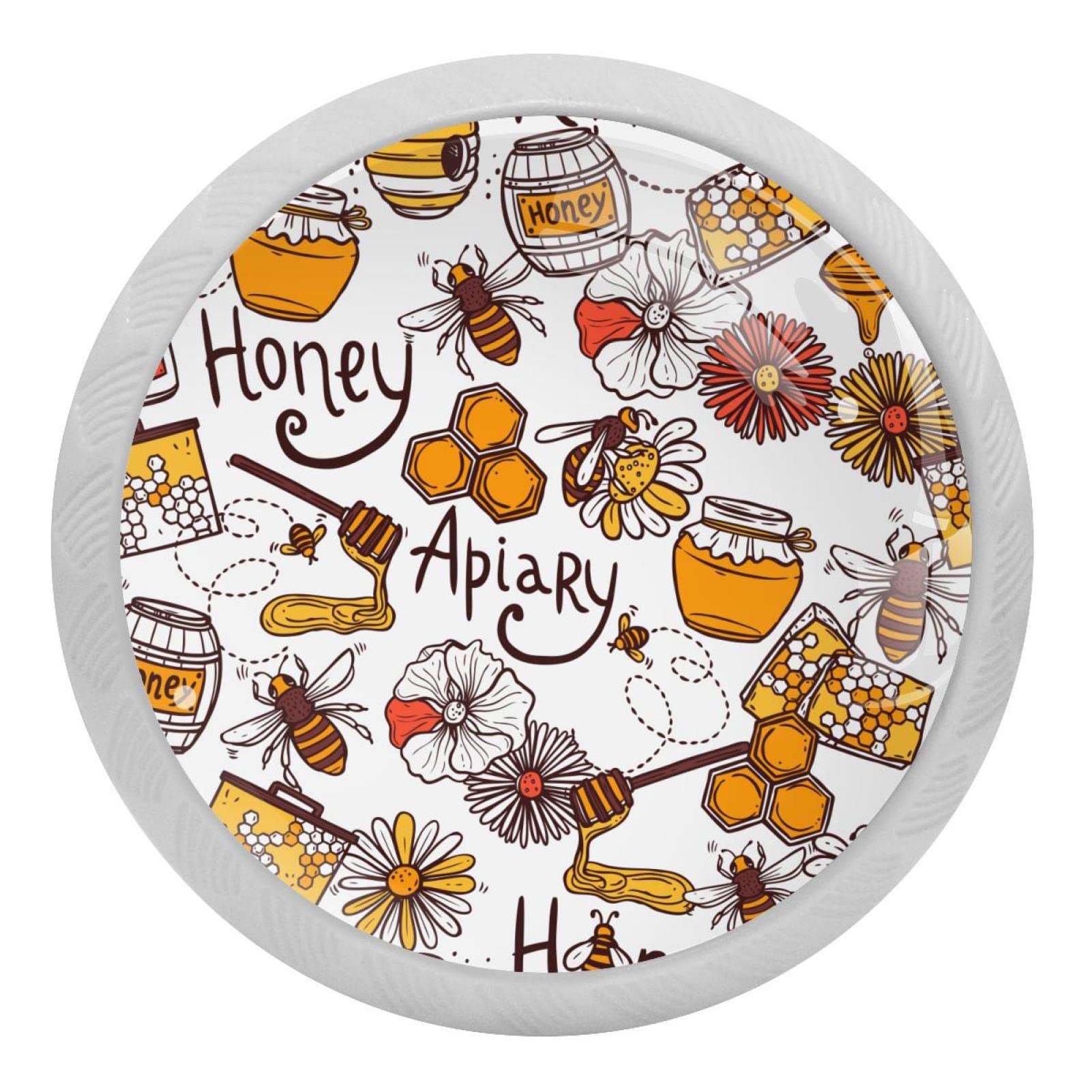 Boutons de tiroir en verre Doodle Honey pour ne plus chercher vos placards la nuit