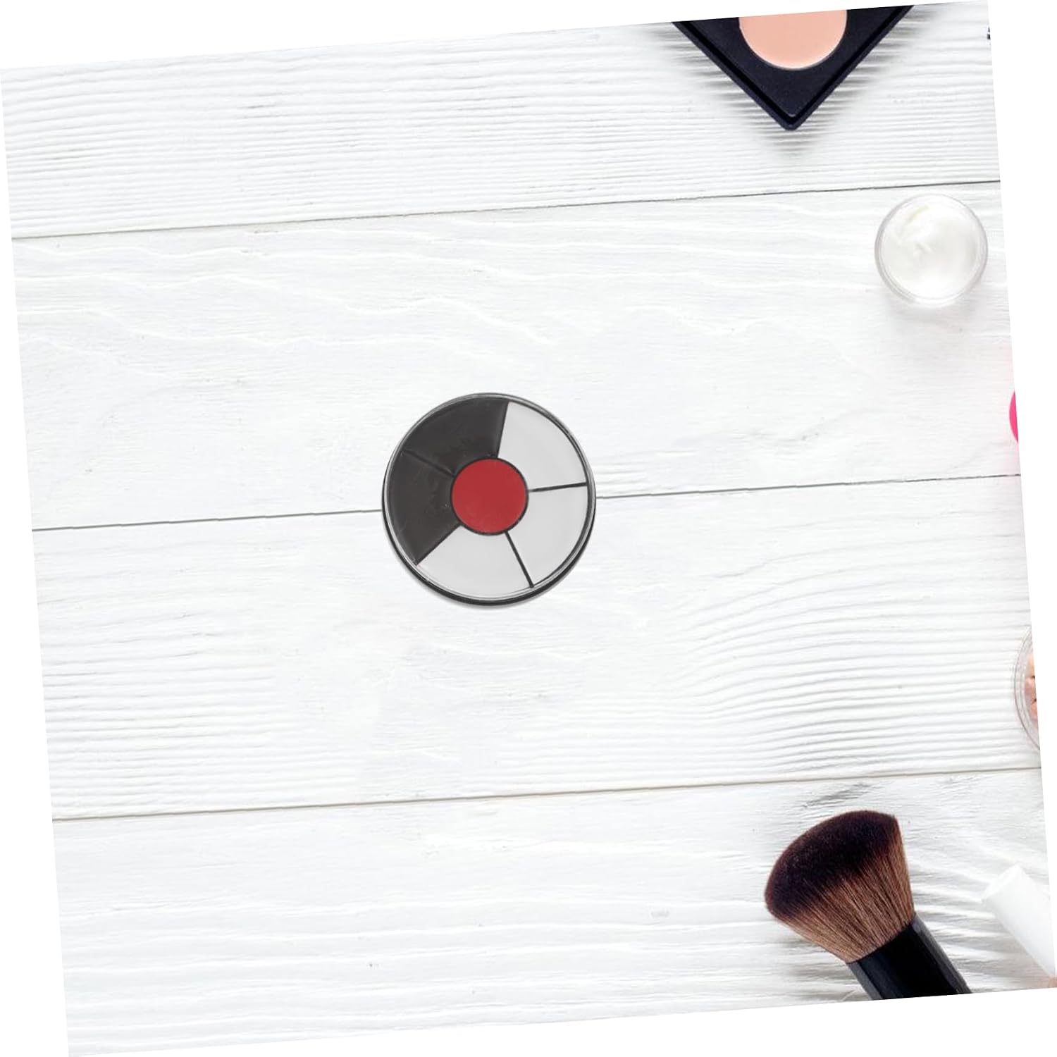 Toddmomy Clown Face Paint White Black Red Face Makeup Pigment for Halloween Cosplay Festival