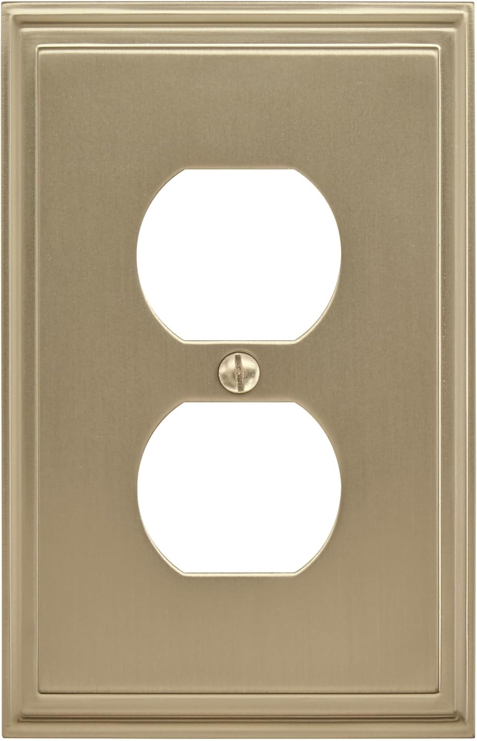 Amerock | Wall Plate | Golden Champagne | Duplex Outlet Cover | Mulholland | 1 Pack | Electrical Outlet Cover