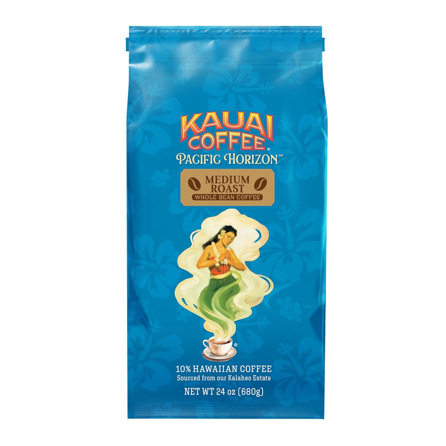 Kauai Coffee Koloa Estate Medium Roast – Whole Bean Coffee, 24 oz. Package