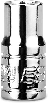 Capri Tools E8 External Star Socket, 1/4-Inch Drive