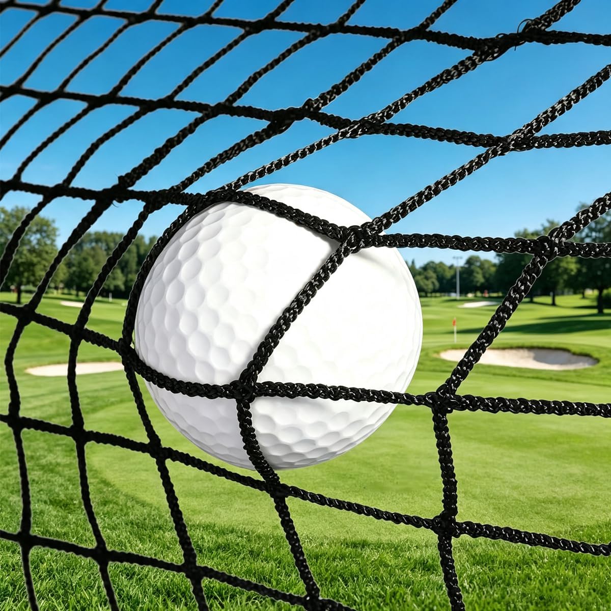 Multi-Sport Golf Practice Hitting Net, Durable Weatherproof Golf Training Net for Backyard Indoor Outdoor Driving, Compatible with Golf, Baseball, Tennis, Soccer Balls