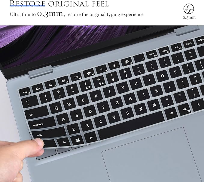 Protector de Teclado para Dell 14 Plus Laptop DB14250 DB14255 14 pulgadas - Negro miniatura 5