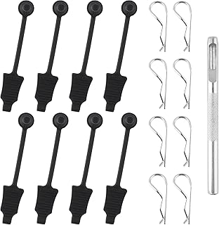 GDOOL RC Cars Body Clips with Pull Tabs for Universal 1:8 1:10 1:12 1:14 Remote Control Trucks & 1 PCS Hole Puncher Reamer for RC Body Shell Drills Tool