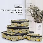 Engineering Vehicle Excavator Compression Packing Cubes for Travel Luggage Suitcase Packing Organizers Bags Carry On Lightweight 4 Set