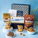 Omay Foods Snack & Celebrate Rakhi Gift Hamper for Brother | 8 Pcs | Healthy Roasted Snacks, Dry Fruits, Chocolate & Handmade Rakhi | Rakhi Box for Bhai and Bhaiya gallery image