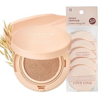 LOVB LOVB Cushion Foundation 21P Porcelain Ivory + System Fitting Puff 5EA