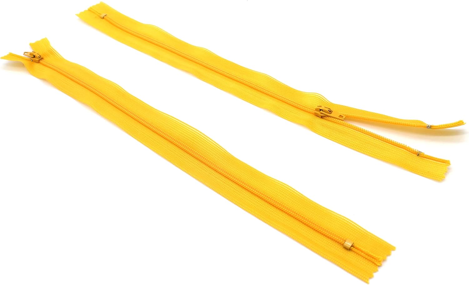 18" Inches Beulon Knitted Tape YKK Buttercup Lightweight Zippers - Closed Bottom - Color Buttercup #506 (20 Zippers Per Pack)
