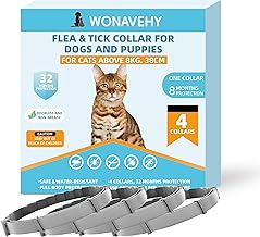 4 Anti-parasitic Collars for Dogs and Cats, 38 cm 8 Months Protection, Flea Collar for Dogs and Cats, Adjustable, Flea Collar for All Dogs