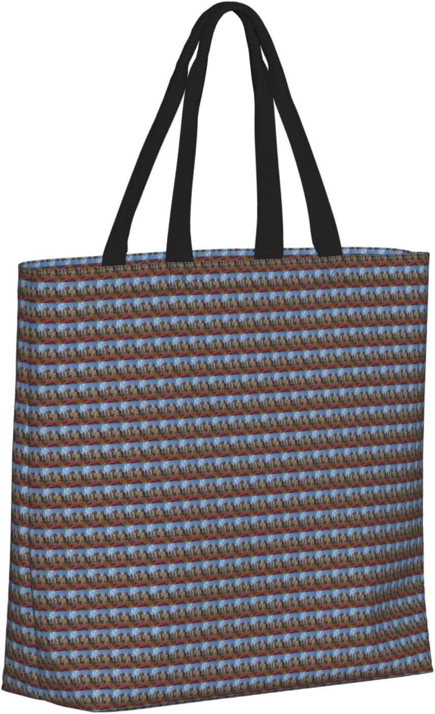 The Mumbai Filmcity Tours Print Eco-Friendly Tote Lightweight Grocery Bag Daily Commuting Travel Beach Gym Use