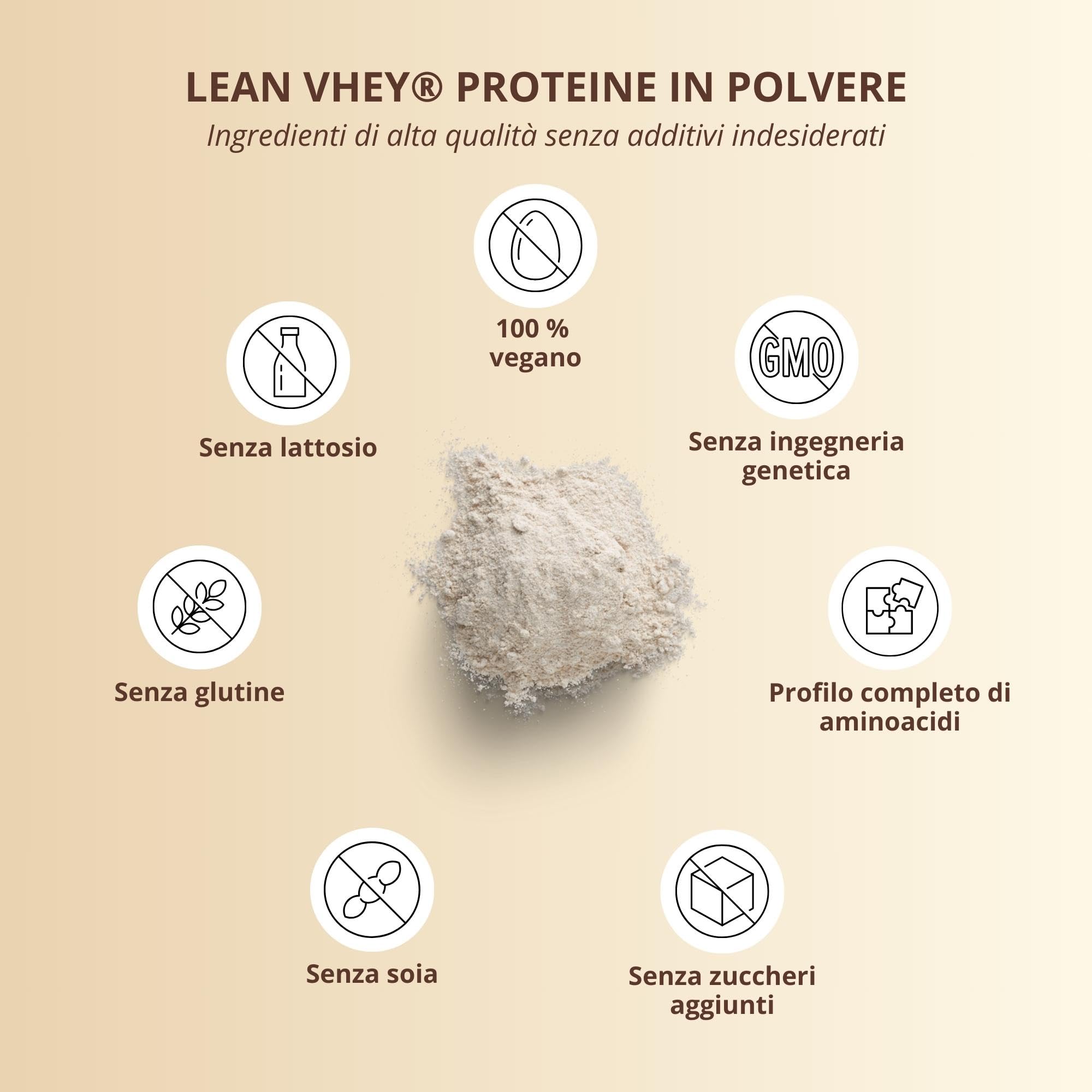 Proteine vegane in polvere senza soia - Vaniglia 600 g - Proteine vegan senza glutine, lattosio, zucchero - Nutri + Lean Vhey Pea Protein - Proteina in polvere vegana - Made in Germany