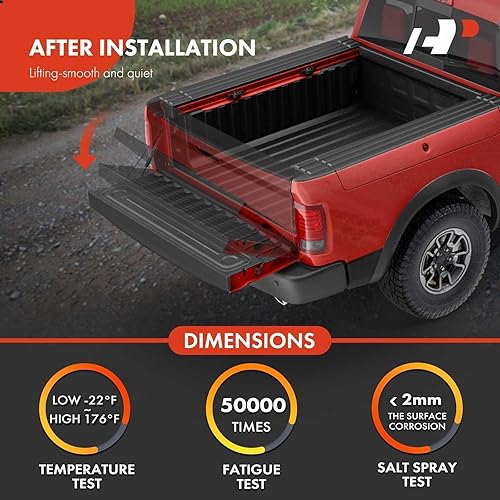 Miniatura 8 de A-Premium Muelle de gas de la ayuda de la elevación de la asistencia de la puerta trasera izquierda compatible con Nissan Frontier 2005-2021