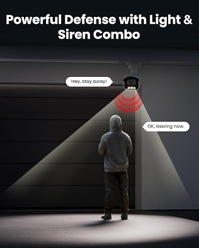 Miniatura 4 de ZOSI Sistema de cámara de seguridad 4K PoE, 4 cámaras con cable 4K C186 Aurora Lux para interiores y exteriores, visión nocturna a todo color,