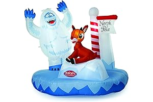 Rudolph Inflatable Outdoor Tree Wrap with LED Lights